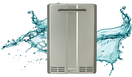 Tankless hot water heater delivering plentiful and immediately ready hot water